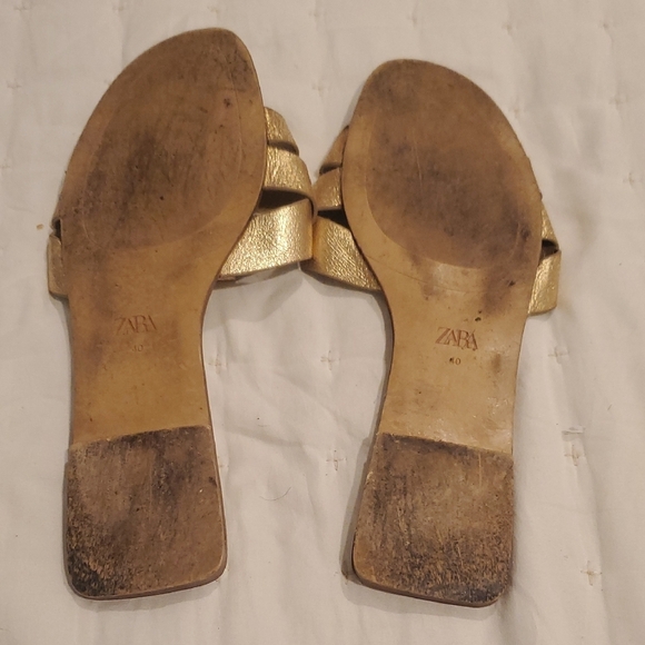 Zara Gold Women Sandals (7) - Picture 9 of 11